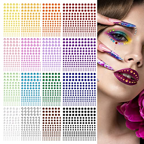 3600 Stück Glitzersteine Gesicht, Punkte Steine Gesicht Selbstklebend, Augen Körper Gesicht Nagel Edelsteine Strass Glitzer Steine für Damen Festival DIY Makeup Zubehör und Nagel Kunst Dekoration 3600 Stück Glitzersteine Gesicht, Punkte Steine Gesicht Selbstklebend, Augen Körper Gesicht Nagel Edelsteine Strass Glitzer Steine für Damen Festival DIY Makeup Zubehör und Nagel Kunst Dekoration von Grantop