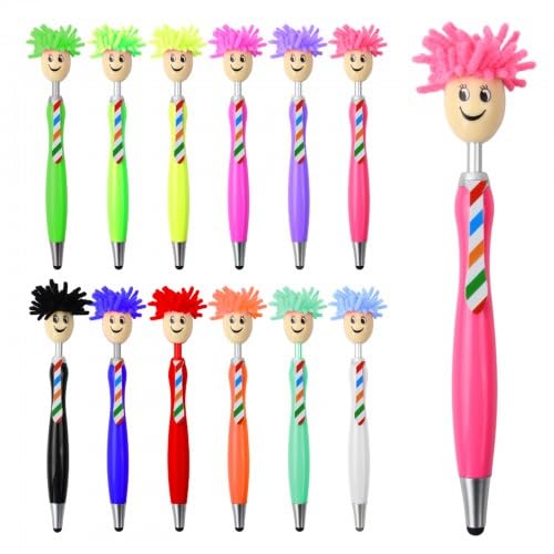 12 Stück Lustige Kugelschreiber für Kinder, Kugelschreiber mit Mop Topper, Microfaser Bildschirmreiniger Stifte, Weihnachtskugelschreiber, 3-in-1 Stylus für Büro, Schule, Geburtstag Kinder Party 12 Stück Lustige Kugelschreiber für Kinder, Kugelschreiber mit Mop Topper, Microfaser Bildschirmreiniger Stifte, Weihnachtskugelschreiber, 3-in-1 Stylus für Büro, Schule, Geburtstag Kinder Party von Granvoo