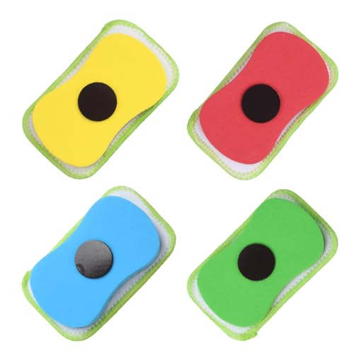 4 Stück Waschbarer Tafel Radierer, Hochwertiger Multifunktionale Magnetischer Tafelwischer für Whiteboard, Trockener Radiergummi in bunten Farben, Ideal für Büro und Schule 4 Stück Waschbarer Tafel Radierer, Hochwertiger Multifunktionale Magnetischer Tafelwischer für Whiteboard, Trockener Radiergummi in bunten Farben, Ideal für Büro und Schule von Granvoo