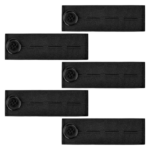 5 Stück Elastische Taillenverlängerungen, Hosenbunderweiterung Schwangerschaft, Knopfverlängerung für Hosen Verstellbare, Knöpfe Extender für Jeans, Elastic Waist Extenders für Männer Frauen 5 Stück Elastische Taillenverlängerungen, Hosenbunderweiterung Schwangerschaft, Knopfverlängerung für Hosen Verstellbare, Knöpfe Extender für Jeans, Elastic Waist Extenders für Männer Frauen von Granvoo