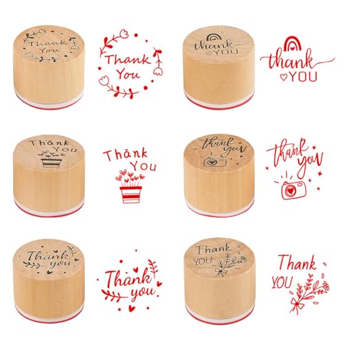 6 Pcs Danke Holzstempel Set, Vintage Dankeschön Stempel Rund, Stempel Holz Vielen Dank, Holzstempel zum Basteln, DIY Stempel Thank You für Hochzeitseinladungen Scrapbooking Kartenherstellung 6 Pcs Danke Holzstempel Set, Vintage Dankeschön Stempel Rund, Stempel Holz Vielen Dank, Holzstempel zum Basteln, DIY Stempel Thank You für Hochzeitseinladungen Scrapbooking Kartenherstellung von Granvoo