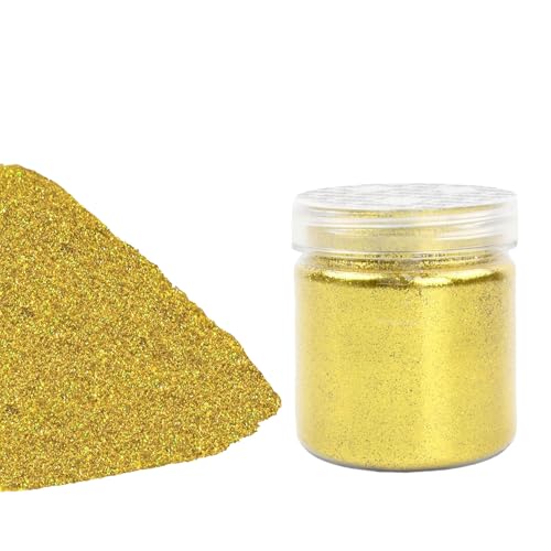 Gold Glitzerpulver, Glitzer-Pulver zum Basteln, Schimmernder Glitzerpuder, Gold Glitter Fine, 0.2mm Fine Glitzerpulver, 100 g/3,53 oz Feiner Goldglitzer, Basteln Glitzerpuder für Haare Face (Gold) Gold Glitzerpulver, Glitzer-Pulver zum Basteln, Schimmernder Glitzerpuder, Gold Glitter Fine, 0.2mm Fine Glitzerpulver, 100 g/3,53 oz Feiner Goldglitzer, Basteln Glitzerpuder für Haare Face (Gold) von Granvoo