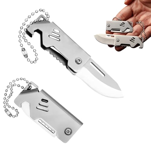 Mini Klappmesser, Leicht Taschenmesser aus Titanlegierung, Messer in der Handfläche, Schlüsselanhänger Messer, Tragbar Kleine Messer, EDC Pocket Knife, Freizeitmesser, Brieföffner, Paketmesser (B) Mini Klappmesser, Leicht Taschenmesser aus Titanlegierung, Messer in der Handfläche, Schlüsselanhänger Messer, Tragbar Kleine Messer, EDC Pocket Knife, Freizeitmesser, Brieföffner, Paketmesser (B) von Granvoo
