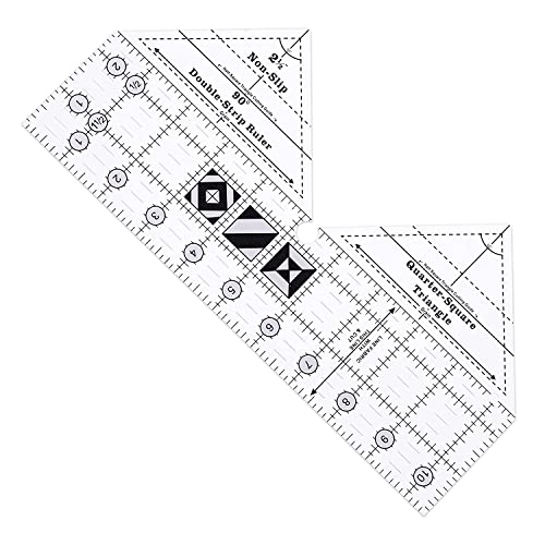 Graootoly 90-Grad-Doppelstreifen-Quilt-Lineal, 25,4 cm Acryl-Quilt-Dreiecks-Lineale, Nicht-Stepp-Lineale und Vorlagen Graootoly 90-Grad-Doppelstreifen-Quilt-Lineal, 25,4 cm Acryl-Quilt-Dreiecks-Lineale, Nicht-Stepp-Lineale und Vorlagen von Graootoly