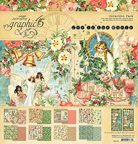 Graphic 45 4501909 Joy to the World 12x12 Collection Pack Bastelpapier, multi, 12-x-12-Inch von Graphic 45