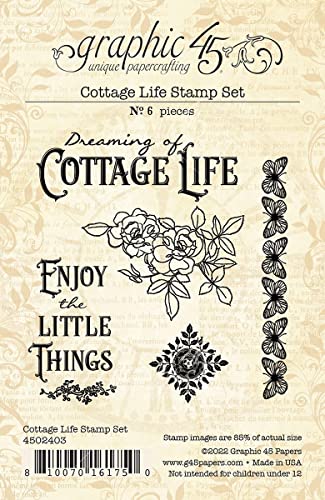 Graphic 45 Cottage Life Stamp Set- von Graphic 45