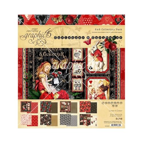 Graphic 45 Curiouser & Curiouser Collection – 20,3 x 20,3 cm Sammelpackung Graphic 45 Curiouser & Curiouser Collection – 20,3 x 20,3 cm Sammelpackung von Graphic 45