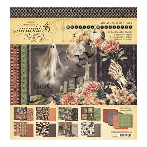 Graphic 45 - Ghostly Greetings 30,5 x 30,5 cm Sammelpackung von Graphic 45