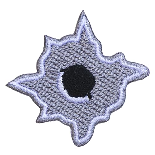 Aufbügler, 5 Stück, mit Kugellöchern, bestickt, lustige Dekoration für Kostüm, Jacke, Jean, Tod, Biker, Gang-Logo, Tattoo, Halloween, Motorrad, Auto, Rennen, Totenkopf Aufbügler, 5 Stück, mit Kugellöchern, bestickt, lustige Dekoration für Kostüm, Jacke, Jean, Tod, Biker, Gang-Logo, Tattoo, Halloween, Motorrad, Auto, Rennen, Totenkopf von Graphic Dust
