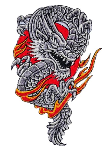Aufnäher zum Aufbügeln, Motiv: Drache, Kung Fu, Kampfkunst, Taekwondo, Kampfsport, antiker Rucksack, Jeans, Jacke, Motorrad, DIY, Power-Symbol, Biker-Aufnäher Aufnäher zum Aufbügeln, Motiv: Drache, Kung Fu, Kampfkunst, Taekwondo, Kampfsport, antiker Rucksack, Jeans, Jacke, Motorrad, DIY, Power-Symbol, Biker-Aufnäher von Graphic Dust