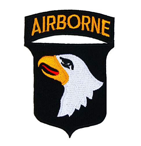 Graphic Dust 101st Airborne Aufnäher zum Aufbügeln, bestickt, Logo, Symbol, Militär-Weißkopfseeadler, Kostüm, Armee, Kostüm, Jacke, Biker von Graphic Dust