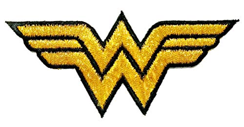 Graphic Dust Aufnäher / Bügelbild, Motiv: Wonder Woman, Superhelden-Logo, goldfarben von Graphic Dust