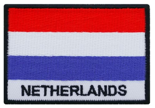 Graphic Dust Aufnäher zum Aufbügeln, Motiv: Flagge der Niederlande, bestickt von Graphic Dust