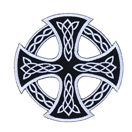 Graphic Dust Bestickter Aufnäher mit keltischem Kreuz, irisches britisches Symbol, keltischer Knoten Graphic Dust Bestickter Aufnäher mit keltischem Kreuz, irisches britisches Symbol, keltischer Knoten von Graphic Dust