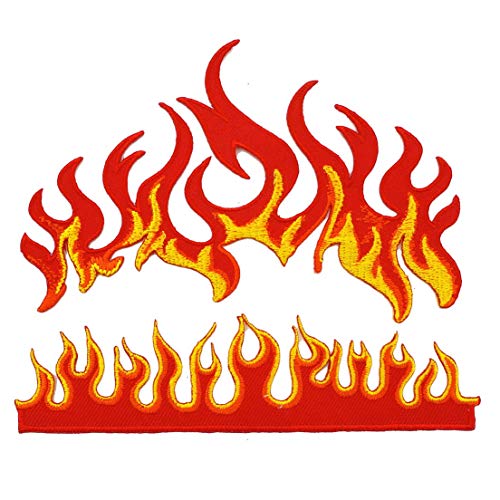 Graphic Dust Flicken zum Aufbügeln, Motiv: Flammen zum Aufbügeln, für Biker, Motorrad, Rennen, Feuerball, Tattoo, Schwermetall, Auto-Applikation Graphic Dust Flicken zum Aufbügeln, Motiv: Flammen zum Aufbügeln, für Biker, Motorrad, Rennen, Feuerball, Tattoo, Schwermetall, Auto-Applikation von Graphic Dust