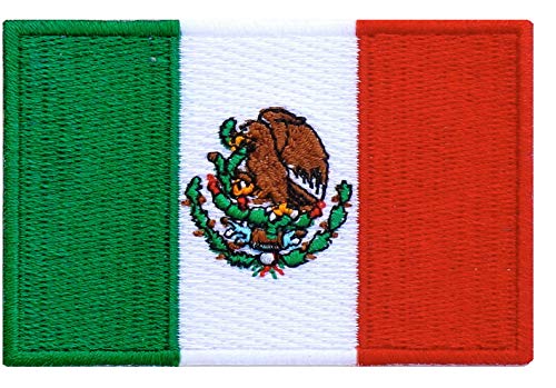 Graphic Dust Mexiko-Flagge, bestickt, zum Aufbügeln oder Aufnähen, mexikanische Flagge, Kostüm, Uniform, DIY, Jeansjacke von Graphic Dust