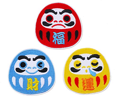Graphic Dust Süße Daruma-Stickerei zum Aufbügeln, japanisches Puppen-Design, Schaukelpuppe, Hoffnung, Glück, gesund, berühmt, reich Graphic Dust Süße Daruma-Stickerei zum Aufbügeln, japanisches Puppen-Design, Schaukelpuppe, Hoffnung, Glück, gesund, berühmt, reich von Graphic Dust