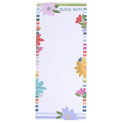 Graphique Magnetischer Notizblock – Bright Flower Power Quick Note Einkaufsliste – lustige dekorative To-Do-Liste – perfektes Einweihungsgeschenk – 100 Blatt zum Abreißen (10,2 x 23,5 x 1,2 cm) von Graphique
