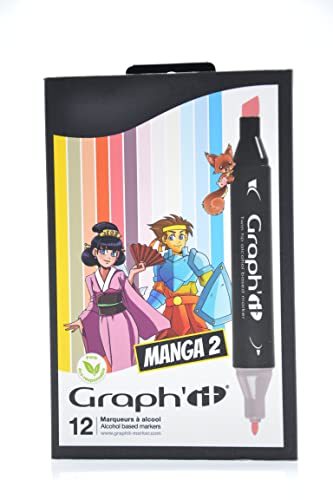 Graph 'it 12 Stück Marker, Alkohol Doppelspitze Characters Colors von GRAPH'IT