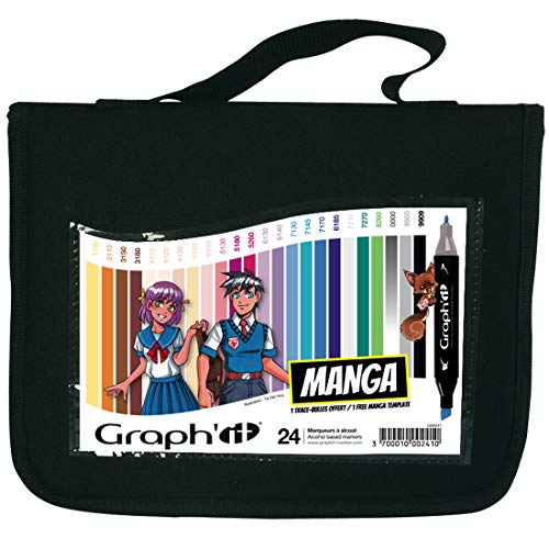 Graph 'it 24 Stück Marker, Alkohol Doppelspitze Manga colors von GRAPH'IT