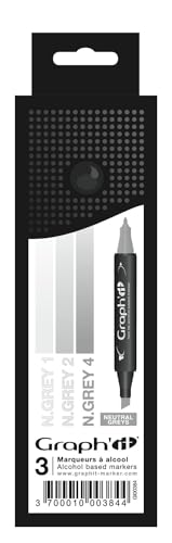 Graph'it Filzstifte, 2 Spitzen, Schwarz/Weiß-Töne Dégradé Neutral Greys, 1 Stück (3er Pack) Graph'it Filzstifte, 2 Spitzen, Schwarz/Weiß-Töne Dégradé Neutral Greys, 1 Stück (3er Pack) von GRAPH'IT