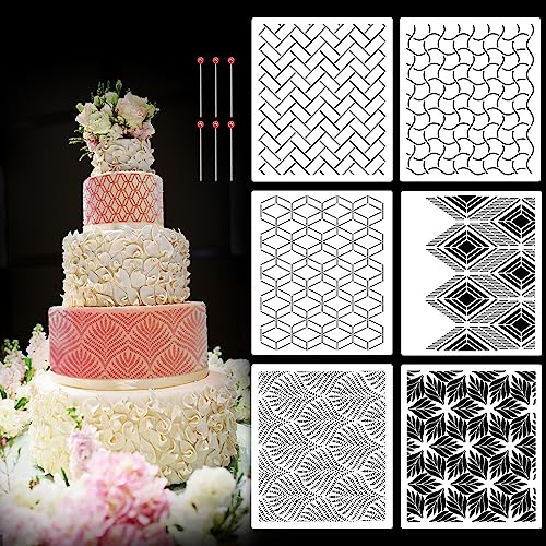 Graplan 6 Stück Tortenschablone 24.5x21 cm Torten Schablonen Vintage Kuchen Schablone DIY Tortendeko Schablonen Kunststoff Torten Stencil für Prägematte Fondant Hochzeit DIY Kuchen Graplan 6 Stück Tortenschablone 24.5x21 cm Torten Schablonen Vintage Kuchen Schablone DIY Tortendeko Schablonen Kunststoff Torten Stencil für Prägematte Fondant Hochzeit DIY Kuchen von Graplan