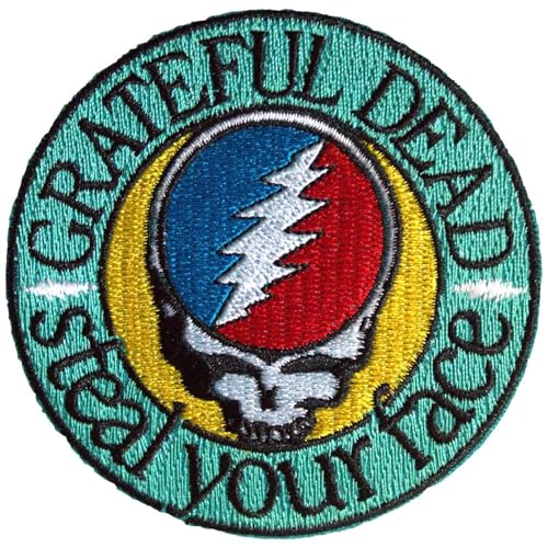 Grateful Dead Steal Your Face Gewebtes Emblem zum Aufbügeln (Einheitsgröße) (mehrfarbig) von Grateful Dead