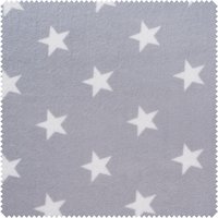 Fleece-Stoff "Sterne" - Hellgrau von Grau