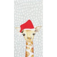 Papiertaschentücher "Giraffe Santa" von Grau