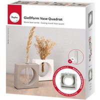 Silikon Gießform "Vase Quadrat mit Kreis" von Rayher