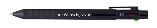 4-Farb-Kugelschreiber aus Metall mit Gravur / blau-,rot-,grün- schwarzschreibend von Gravur by Livepac Office