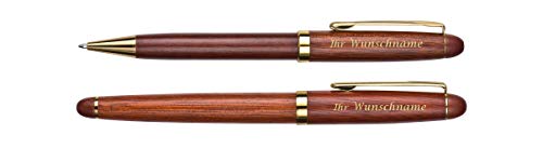 Holz-Schreibset mit Gravur / bestehend aus Füller und Kugelschreiber / Farbe braun Holz-Schreibset mit Gravur / bestehend aus Füller und Kugelschreiber / Farbe braun von Gravur by Livepac Office