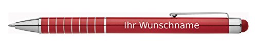 Touchpen Kugelschreiber mit Gravur / aus Metall / Farbe: rot Touchpen Kugelschreiber mit Gravur / aus Metall / Farbe: rot von Network request failed