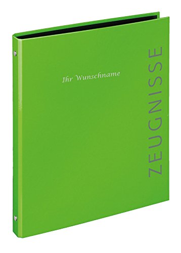 Zeugnismappe mit silbergefärbter Gravur / Zeugnisringbuch / Farbe: grün von Gravur by Livepac Office