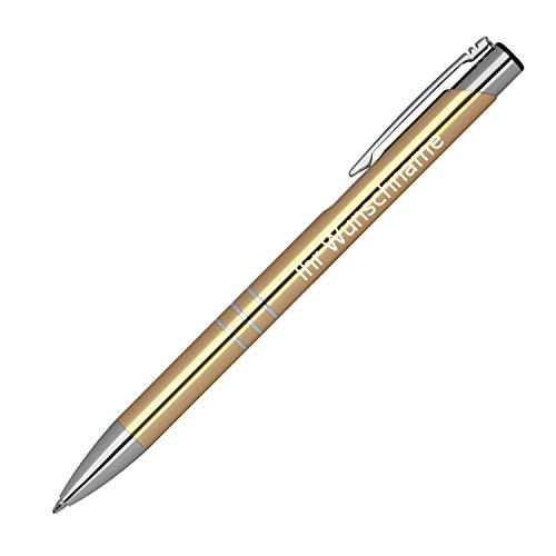 Kugelschreiber aus Metall mit Gravur / Farbe: gold Kugelschreiber aus Metall mit Gravur / Farbe: gold von Gravur by LivepacOffice