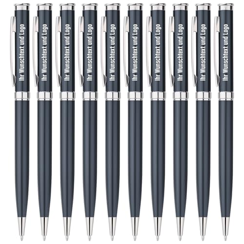 Gravurmaster 20 Stück Personalisierter Kugelschreiber mit Gravur, Metall Dreh Kugelschreiber Set, Hochwertiger Kuli mit Wunschtext & Logo, Für Business, Büro, Schule unw. Gravurmaster 20 Stück Personalisierter Kugelschreiber mit Gravur, Metall Dreh Kugelschreiber Set, Hochwertiger Kuli mit Wunschtext & Logo, Für Business, Büro, Schule unw. von Gravurmaster
