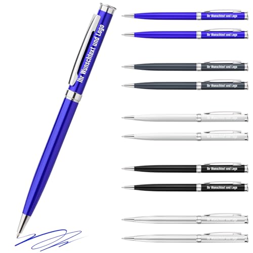 Gravurmaster 20 x Personalisiert Kugelschreiber Set mit Gravur von Logo/Text,Ideal Geschenk für Abschluss Rente Dank,Hochwertige Metall Drehkugelschreiber für Elternteil Kollegen Lehrer Studenten Gravurmaster 20 x Personalisiert Kugelschreiber Set mit Gravur von Logo/Text,Ideal Geschenk für Abschluss Rente Dank,Hochwertige Metall Drehkugelschreiber für Elternteil Kollegen Lehrer Studenten von Gravurmaster