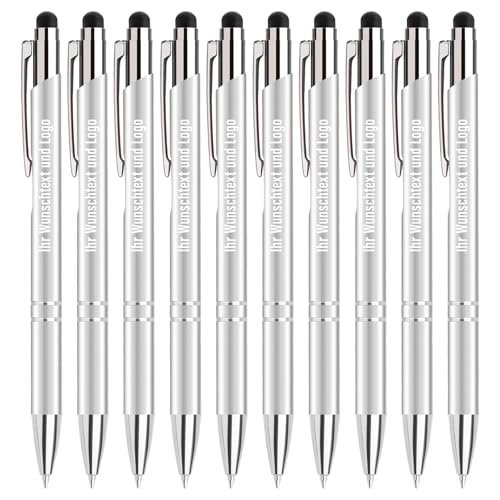 Gravurmaster 40 Stück Kugelschreiber mit Touchpen personalisierter Kugelschreiber mit Gravur Druckkugelschreiber Set, Druckkugelschreiber mit Wunschtext & Logo, Für Business, Büro, Schule unw. Gravurmaster 40 Stück Kugelschreiber mit Touchpen personalisierter Kugelschreiber mit Gravur Druckkugelschreiber Set, Druckkugelschreiber mit Wunschtext & Logo, Für Business, Büro, Schule unw. von Gravurmaster