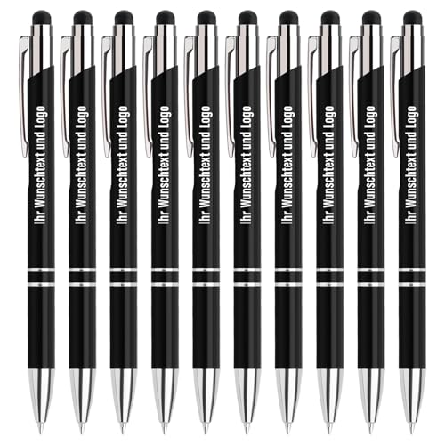 Gravurmaster 50 Stück Kugelschreiber mit Touchpen personalisierter Kugelschreiber mit Gravur Druckkugelschreiber Set, Druckkugelschreiber mit Wunschtext & Logo, Für Business, Büro, Schule unw. Gravurmaster 50 Stück Kugelschreiber mit Touchpen personalisierter Kugelschreiber mit Gravur Druckkugelschreiber Set, Druckkugelschreiber mit Wunschtext & Logo, Für Business, Büro, Schule unw. von Gravurmaster