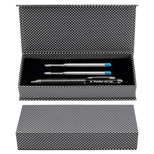 Gravurmaster Personalisierter Kugelschreiber mit Gravur,Silber Drehkugelschreiber Set mit 2Ersatzminen/Geschenkbox,Individueller Werbekugelschreiber mit Name/Logo für Firmen,Hochzeiten,Blau Tinte Gravurmaster Personalisierter Kugelschreiber mit Gravur,Silber Drehkugelschreiber Set mit 2Ersatzminen/Geschenkbox,Individueller Werbekugelschreiber mit Name/Logo für Firmen,Hochzeiten,Blau Tinte von Gravurmaster