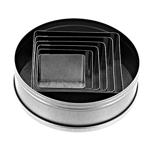 Graziano Ausstechform aus Stahl, quadratisch, 6 Stück, 200 g Graziano Ausstechform aus Stahl, quadratisch, 6 Stück, 200 g von Graziano