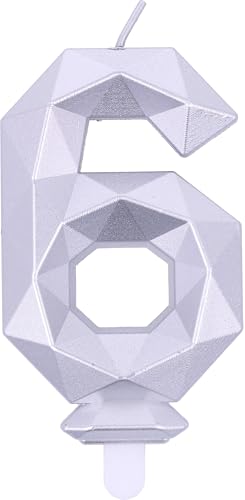 Kerze Diamond Silver Nr. 6 Kerze Diamond Silver Nr. 6 von Graziano