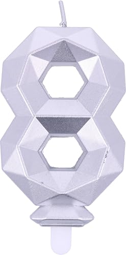 Kerze Diamond Silver Nr. 8 Kerze Diamond Silver Nr. 8 von Graziano