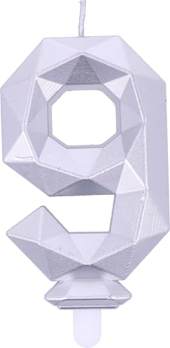 Kerze Diamond Silver Nr. 9 Kerze Diamond Silver Nr. 9 von Graziano