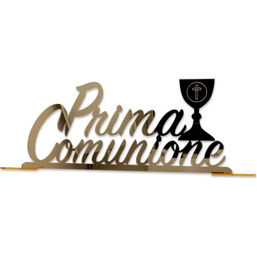 Schriftzug Erstkommunion Gold aus Plexiglas von Graziano