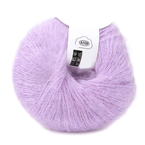 GRCFUMO 1 PC -Kugel Wollgarn, Strang Mohair Garn zum Stricken, beliebter weicher Mohair -Paschm -Strick -Angora Langes Wollgarn heiß (16 Schneegrün) von Grcfumo