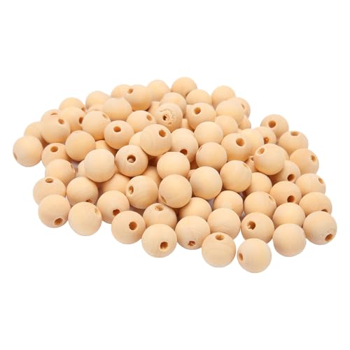 GRCFUMO 100pcs Holzperlen, Holzperlen Masse mit Löchern, runde hölzerne Abstandshalterperlen für Schmuck Making DIY Bauernhaus Dekor Halskette GRCFUMO 100pcs Holzperlen, Holzperlen Masse mit Löchern, runde hölzerne Abstandshalterperlen für Schmuck Making DIY Bauernhaus Dekor Halskette von Grcfumo