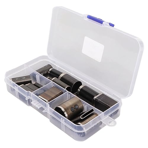 GRCFUMO 18pcs Lederschneider Punch, hochkohlenstoffstahl -Leder -Loch -Loch -Set, verschiedene Form Hohlrohrschneider für Stoffton -DIY -Gürtel von Grcfumo