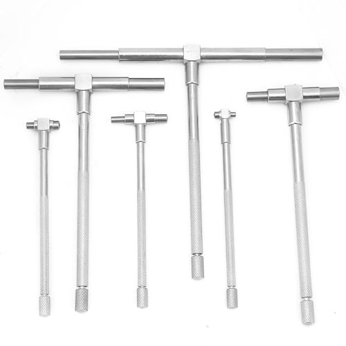 GRCFUMO 6PCS Teleskopie -Gage -Set, 8 bis 150 mm einstellbare Innendurchmesser -Gage -Set, Mikrometermesswerkzeuge zur genauen Messung von Grcfumo