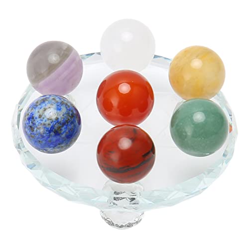 Grcfumo 1 Pc Chakra Stones Set, Energy Crystal Healing Tumbled Stones, 7 Set Purify Negative Energy Round Healing Stones with Charging Plate for Beginners Professionals Grcfumo 1 Pc Chakra Stones Set, Energy Crystal Healing Tumbled Stones, 7 Set Purify Negative Energy Round Healing Stones with Charging Plate for Beginners Professionals von Grcfumo